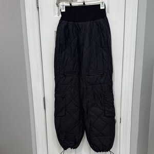 ALO Yoga Black Quilted Joggers